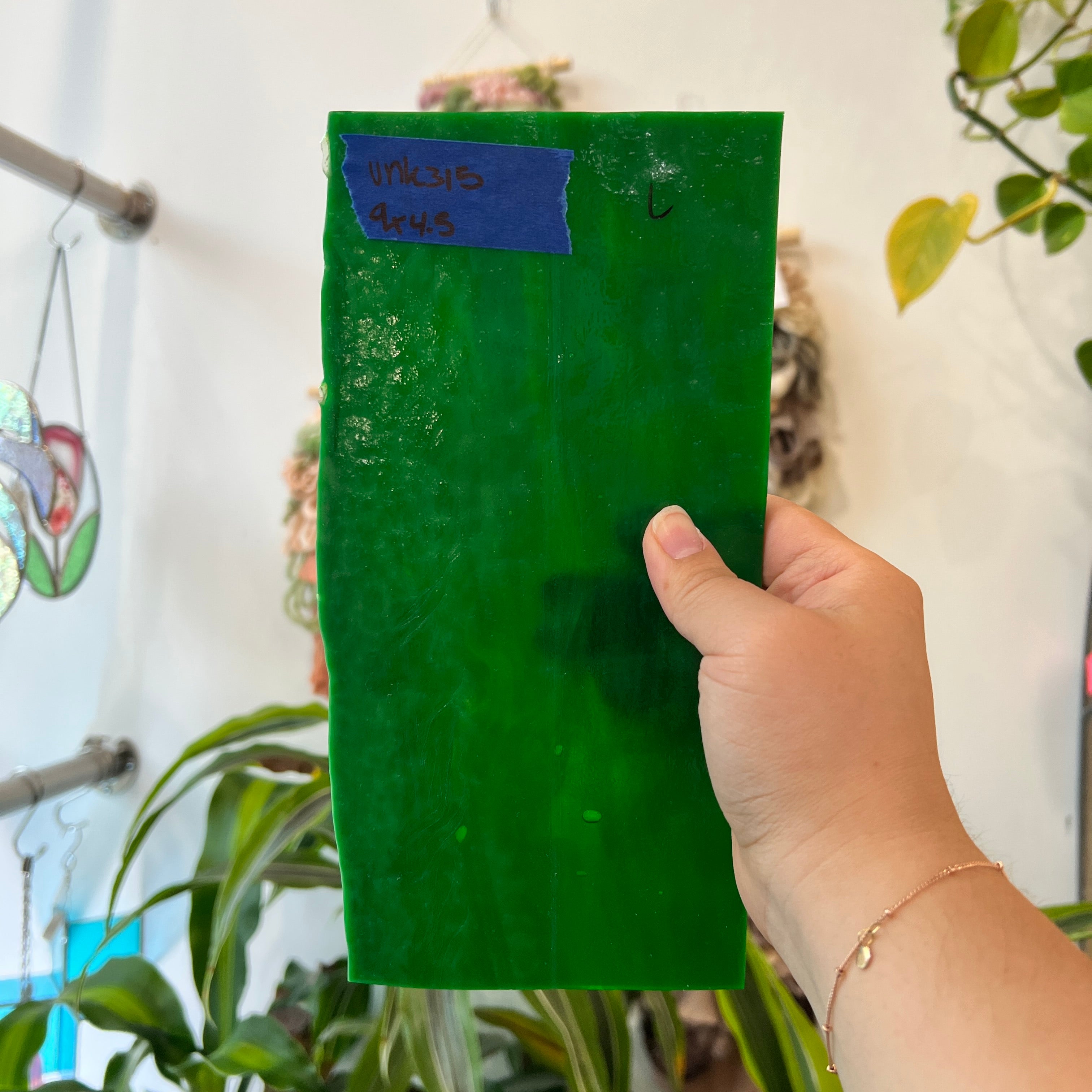 Green Semi-Opaque Sheet Glass Colorado Glass Works