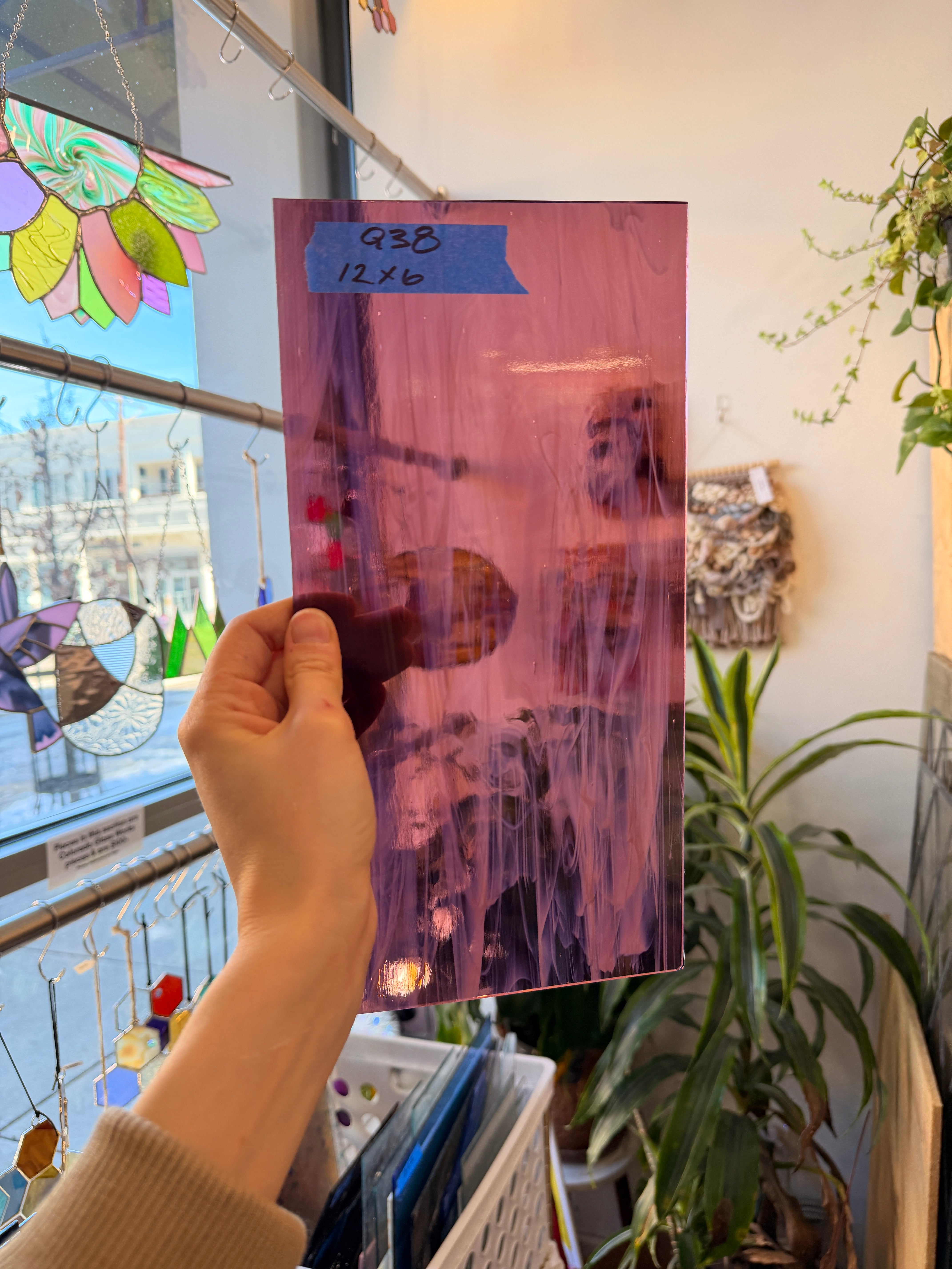 Medium Purple Wispy Spectrum Sheet Glass Colorado Glassworks