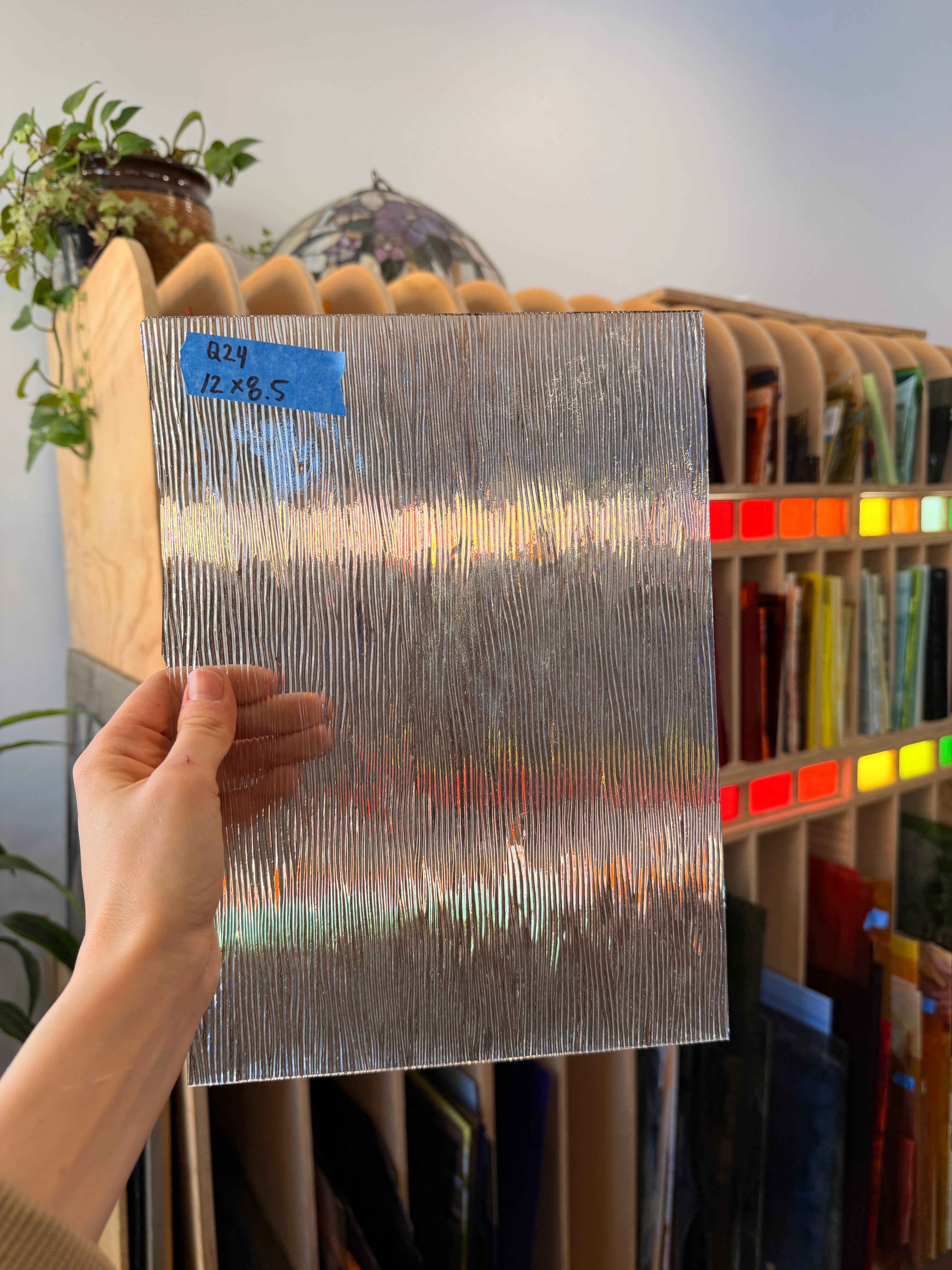 Clear Cord Spectrum Sheet Glass Colorado Glassworks Q24 (12x8.5in)