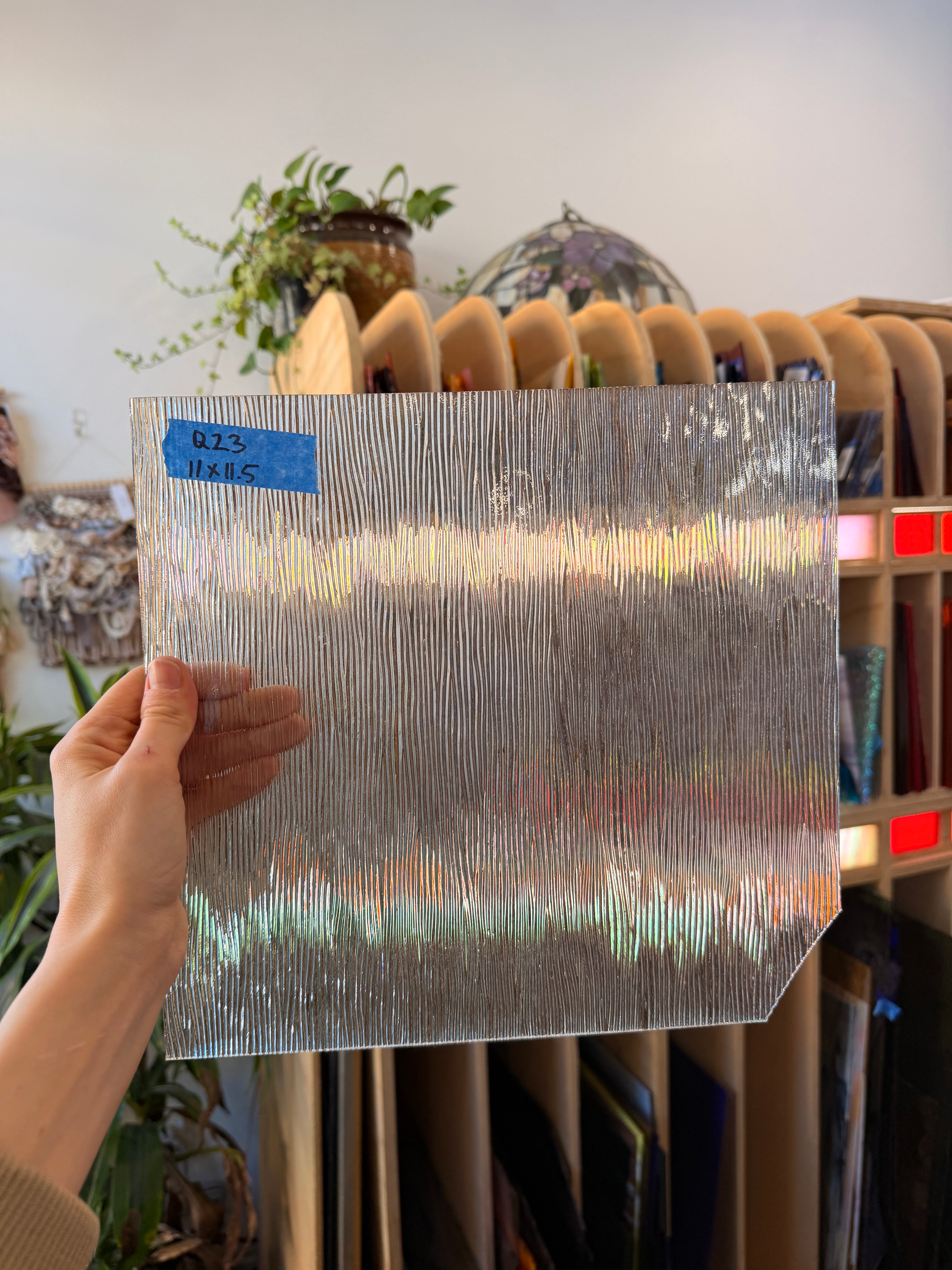 Clear Cord Spectrum Sheet Glass Colorado Glassworks 11x11.5in (SP-91339053)