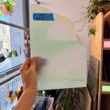 Wispy Tan Light Green Kokomo Sheet Glass Armstrong