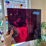 Dark Purple (Merlot) Waterglass Oceanside Fusible 96 COE (146W-F) Sheet Glass Colorado Glass Works OS-DKPURP(MERLOT)-W (11x12in)
