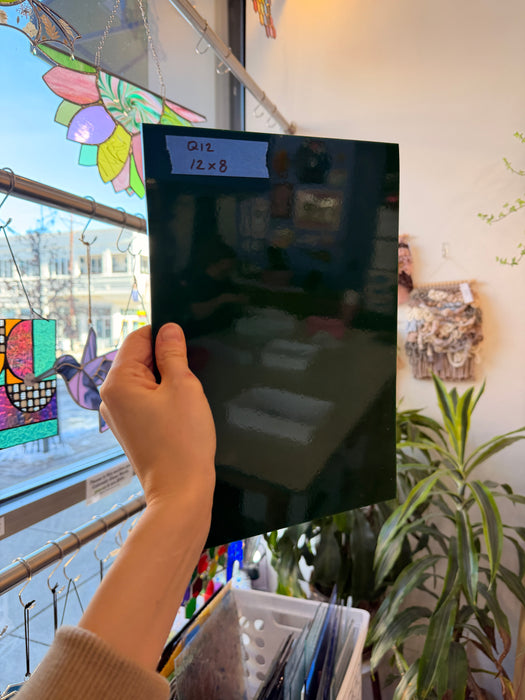 Solid Green Spectrum Opal Fusible 96 COE Sheet Glass Colorado Glassworks