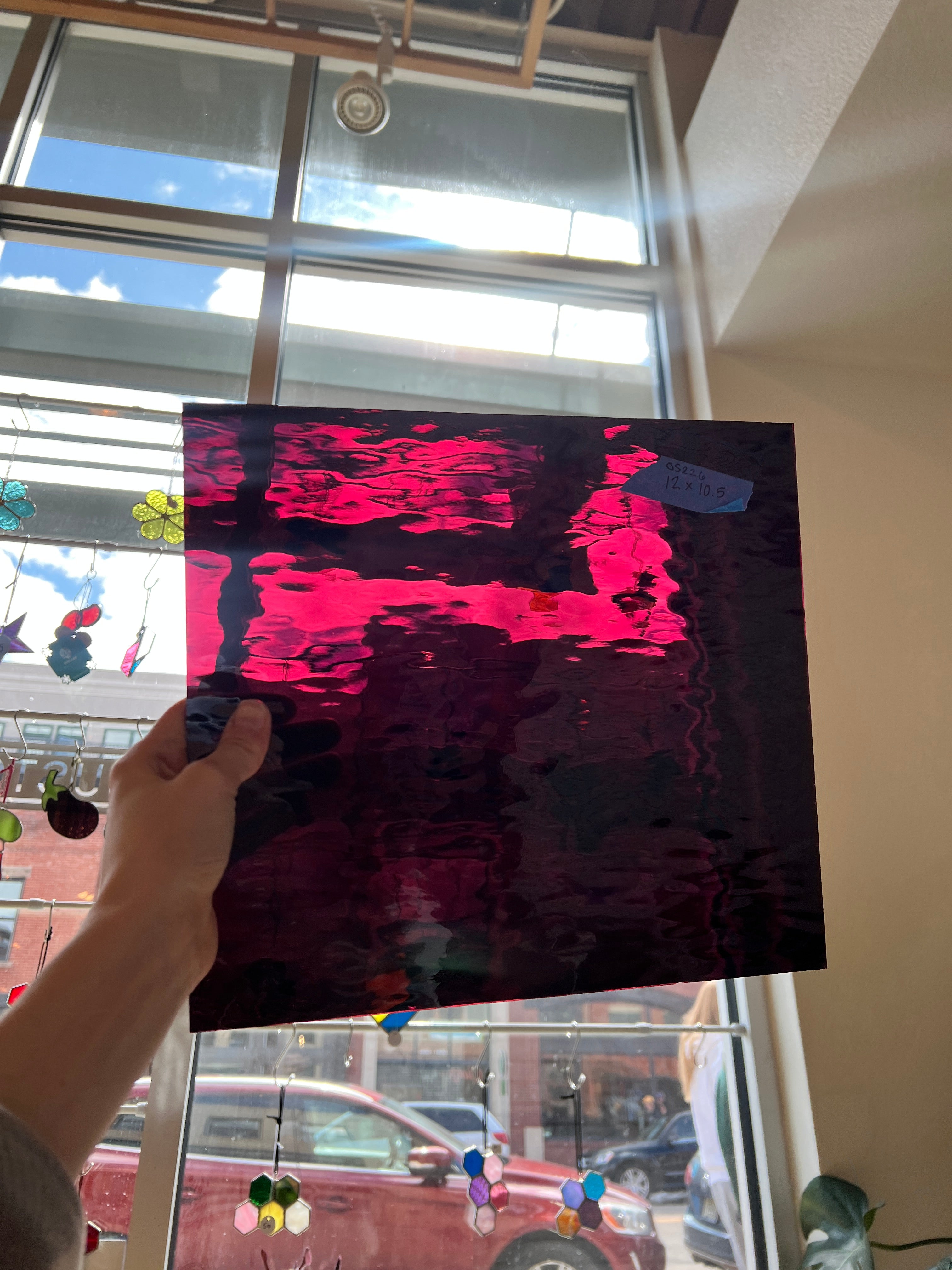 Dark Purple (Merlot) Waterglass Oceanside Fusible 96 COE (146W-F) Sheet Glass Colorado Glass Works