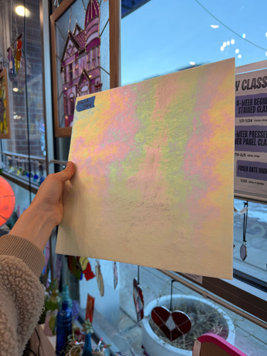 String of Pearls Opal Luminescent 96 COE Wissmach Sheet Glass Colorado Glassworks