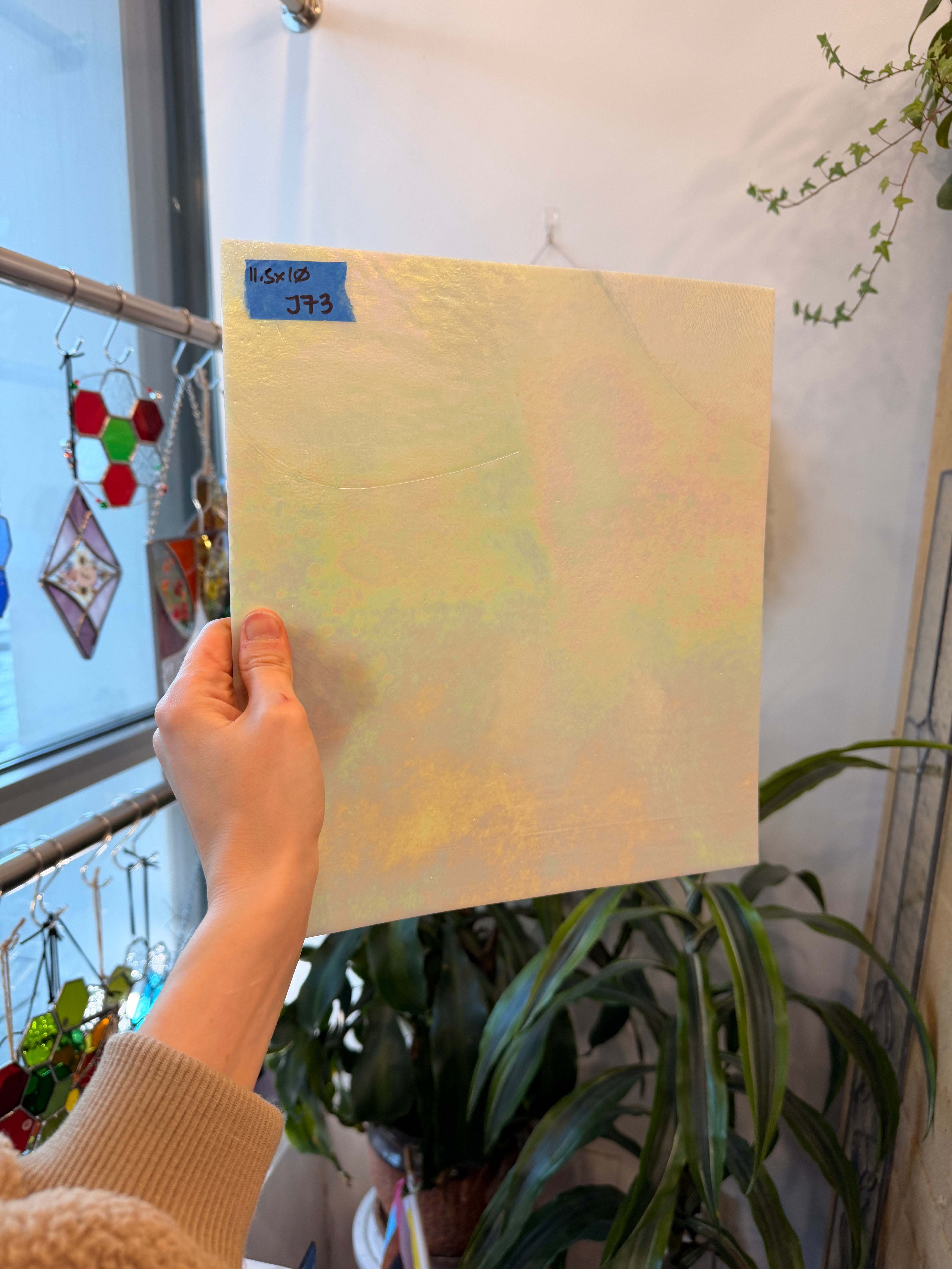 String of Pearls Opal Luminescent 96 COE Wissmach Sheet Glass Colorado Glassworks