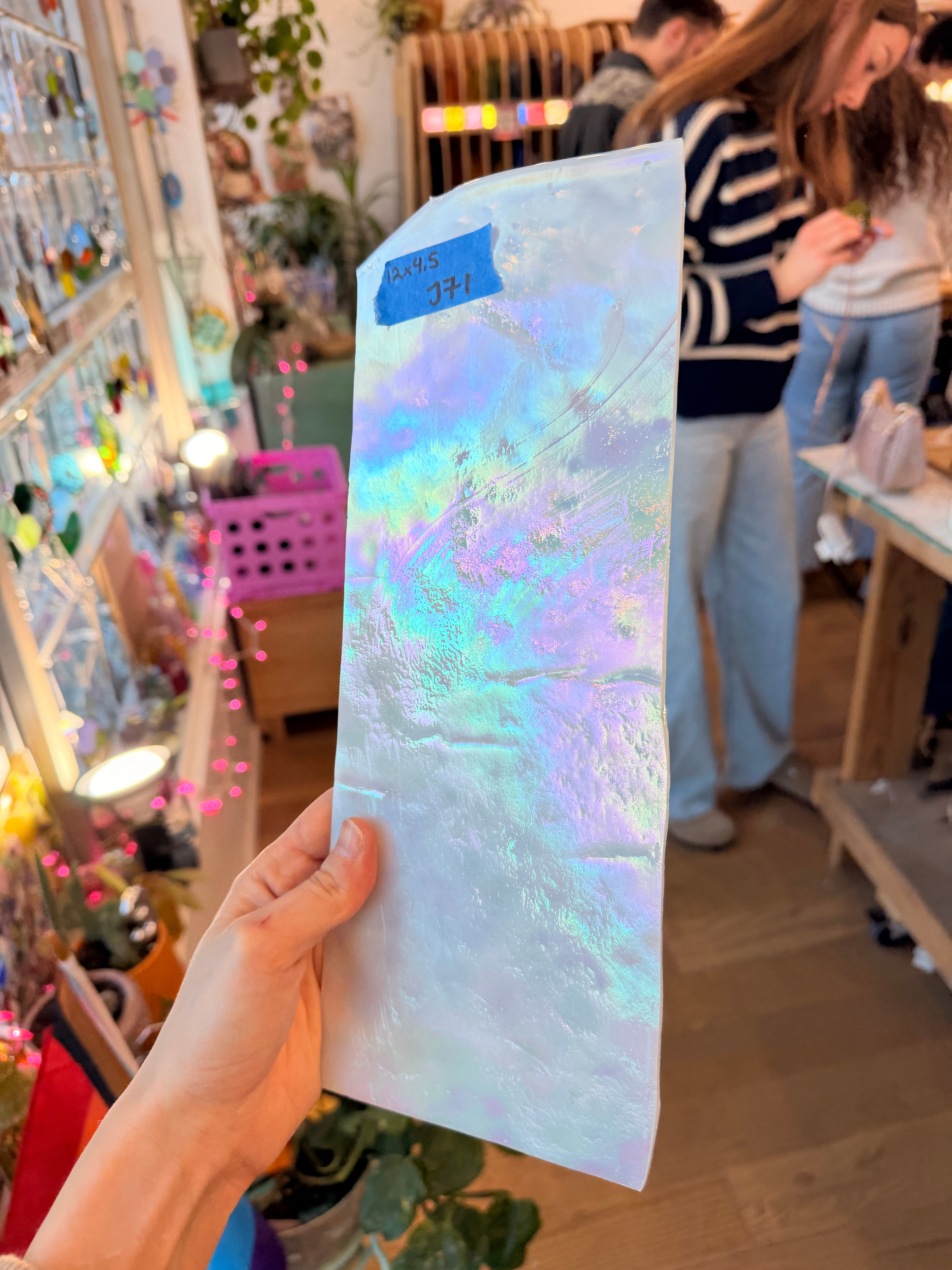 Iridescent White Mottled Youghiogheny Colorado Glassworks