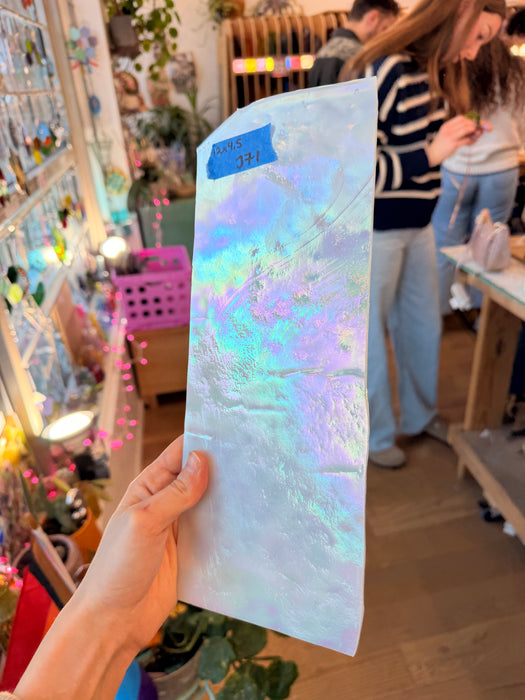 Iridescent White Mottled Youghiogheny Colorado Glassworks