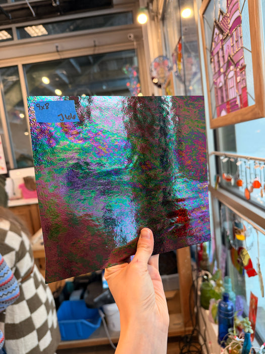 Black Iridescent Wissmach Fusible 96 COE Sheet Glass Colorado Glass Works