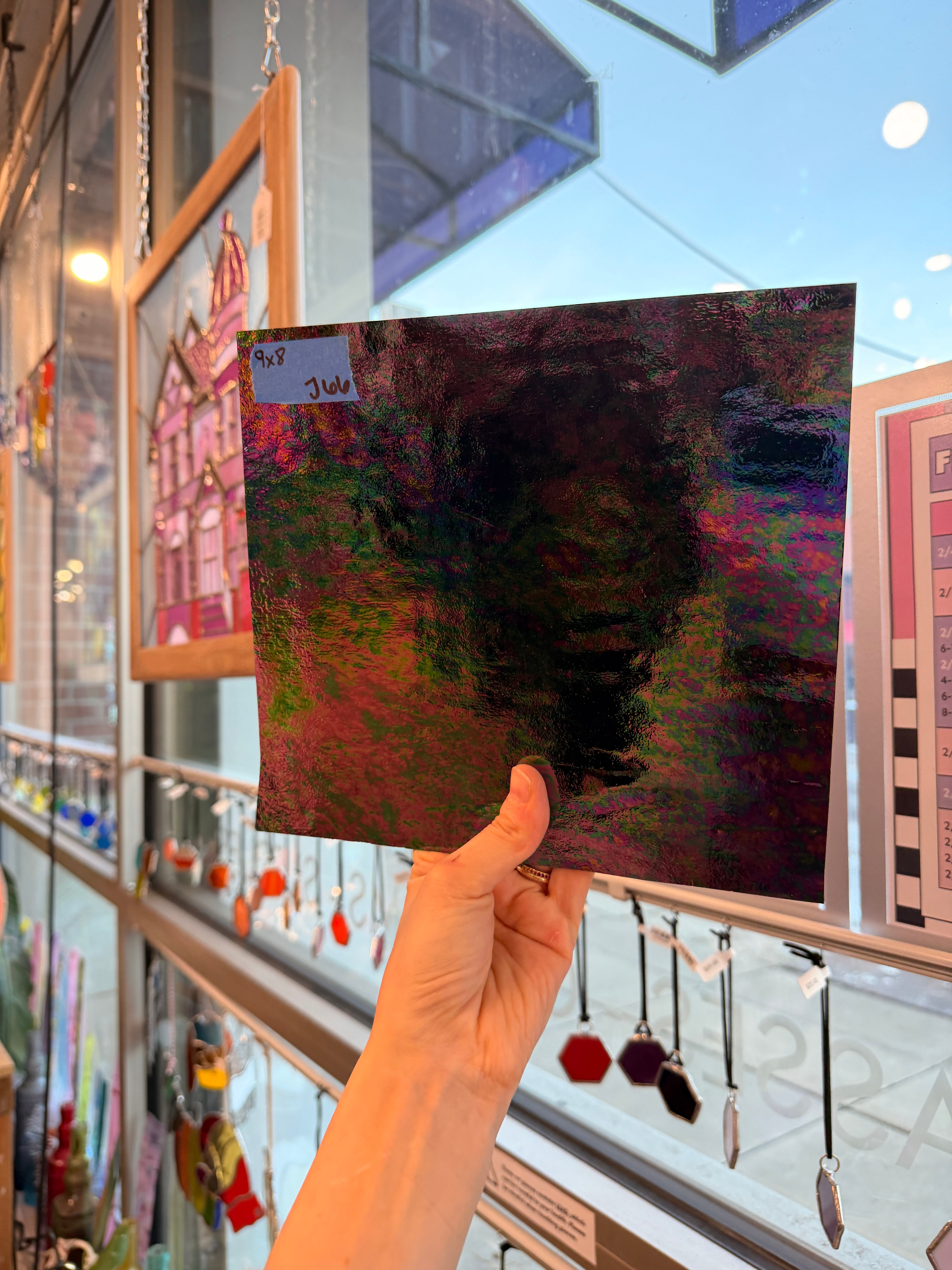 Black Iridescent Wissmach Fusible 96 COE Sheet Glass Colorado Glass Works