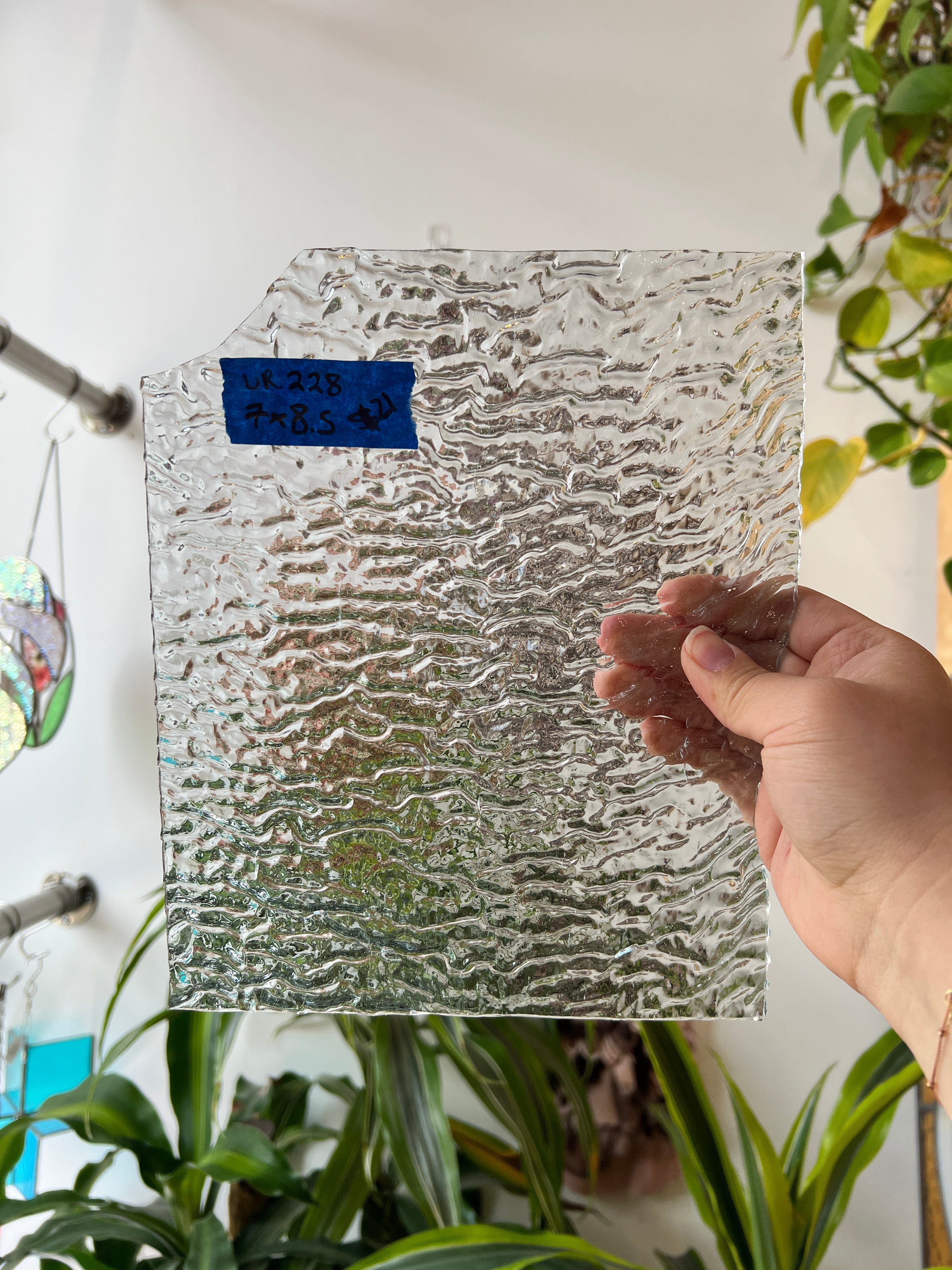 Clear Vintage Ripple Sheet Glass Kokomo UNK318 (7x8.5in)