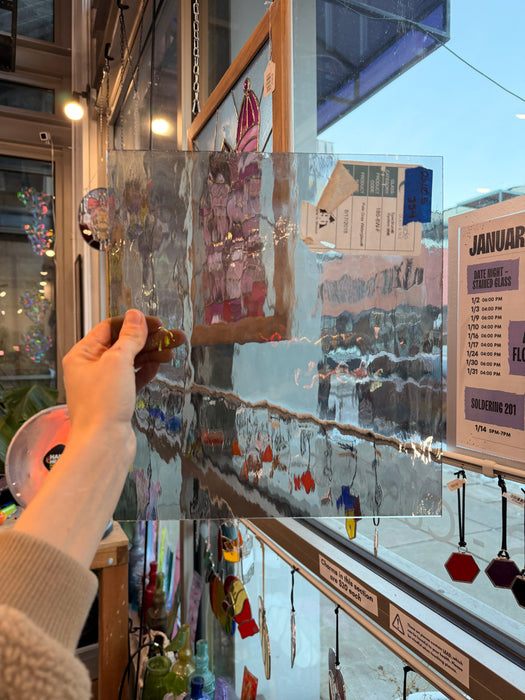 Gray Oceanside Waterglass Fusible 96 COE Sheet Glass Colorado Glassworks