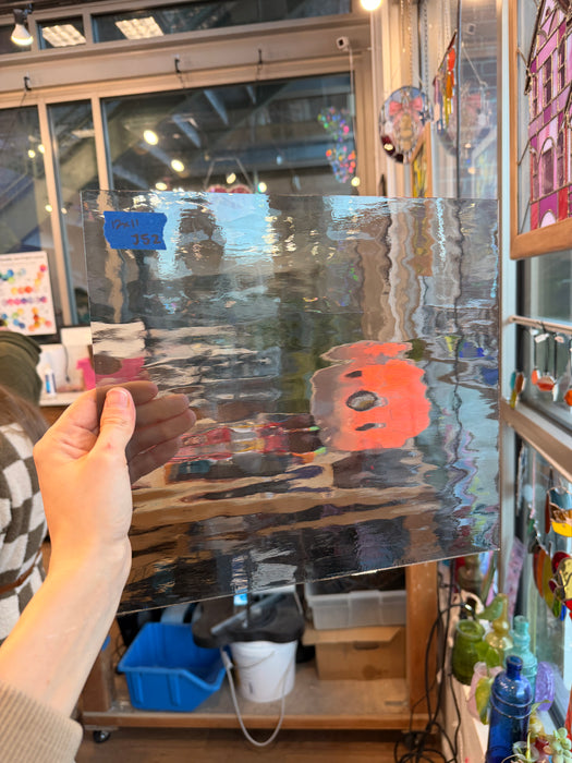 Gray Oceanside Waterglass Fusible 96 COE Sheet Glass Colorado Glassworks 12x11in (OS-05136685)