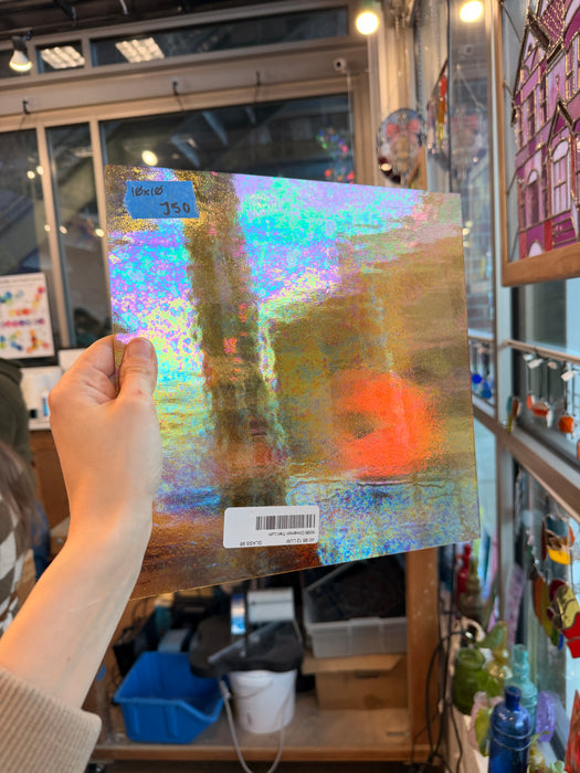 Cinnamon Amber Luminescent 96 COE Wissmach (WI 96 12 LUM) Sheet Glass Colorado Glassworks