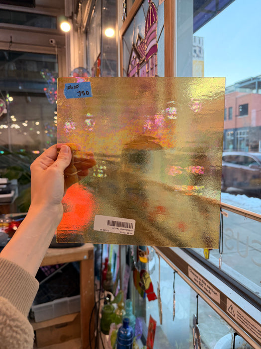 Cinnamon Amber Luminescent 96 COE Wissmach (WI 96 12 LUM) Sheet Glass Colorado Glassworks 10x10in (WM-70625069)