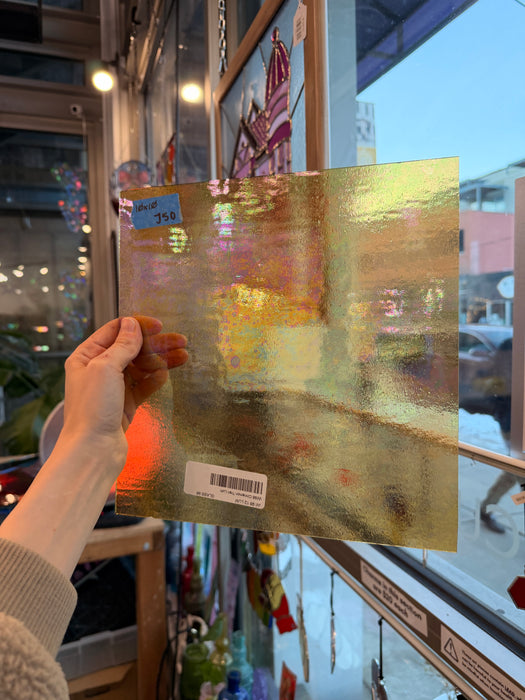 Cinnamon Amber Luminescent 96 COE Wissmach (WI 96 12 LUM) Sheet Glass Colorado Glassworks