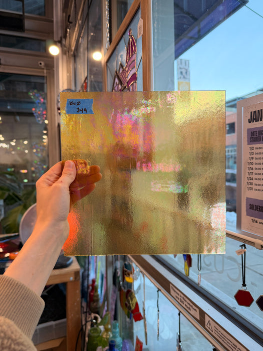 Cinnamon Amber Luminescent 96 COE Wissmach (WI 96 12 LUM) Sheet Glass Colorado Glassworks