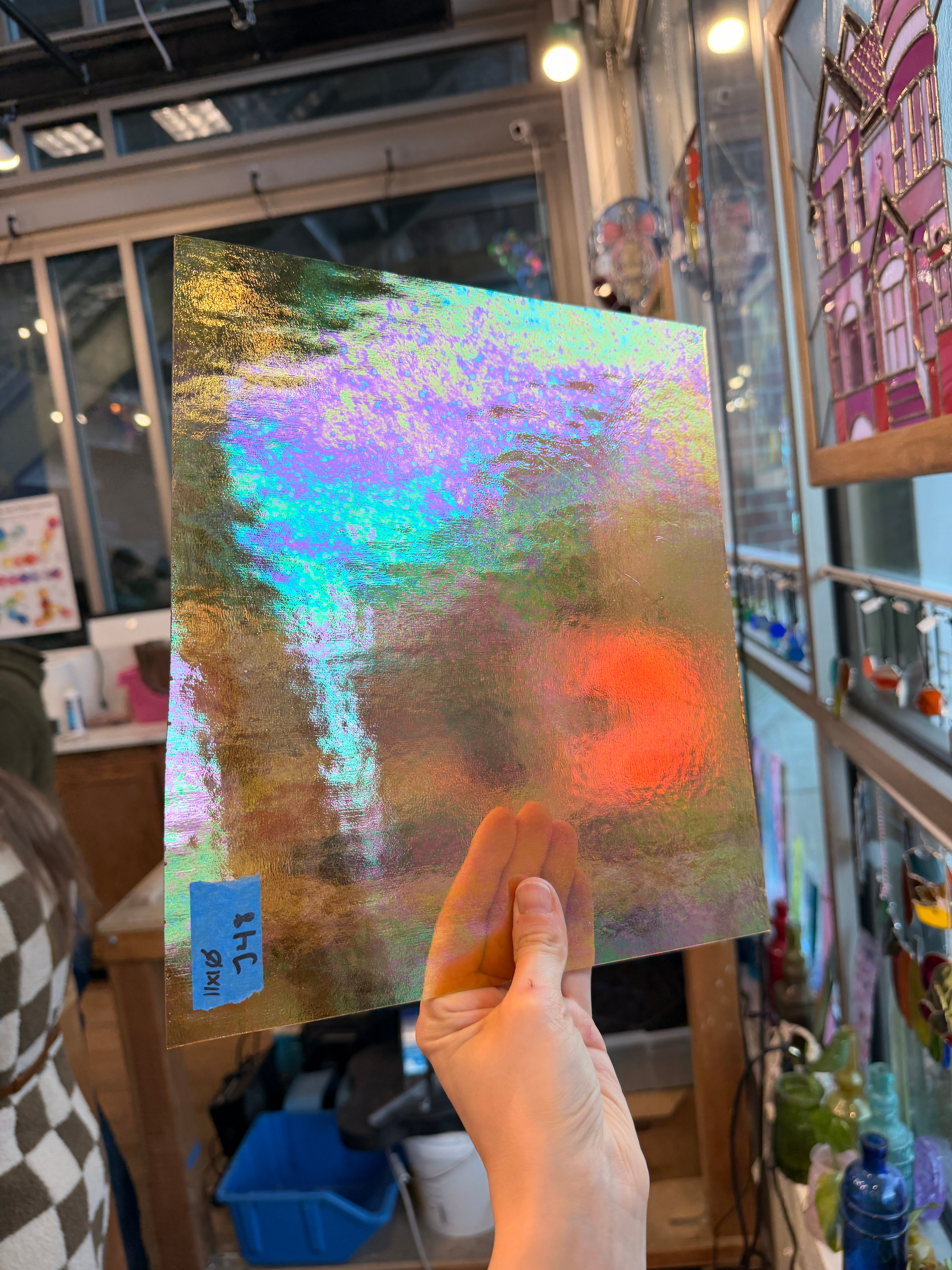 Cinnamon Amber Luminescent 96 COE Wissmach (WI 96 12 LUM) Sheet Glass Colorado Glassworks