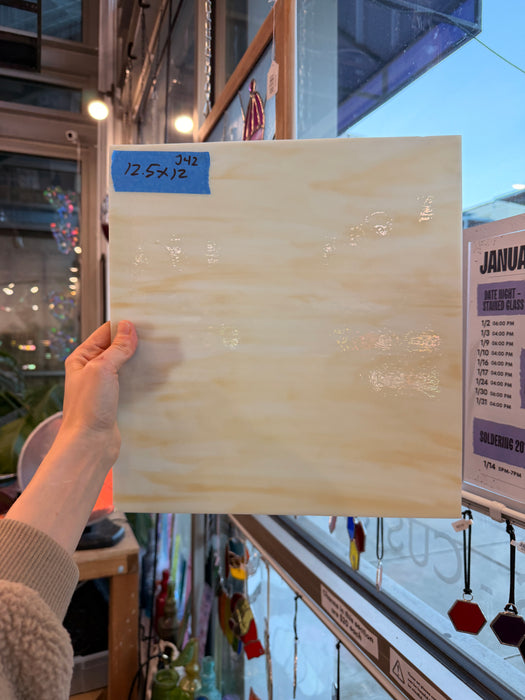 Tan Wispy Spectrum Sheet Glass Colorado Glassworks