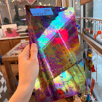 Vintage Red Transparent Iridescent Spectrum Sheet Glass Colorado Glassworks 11.5x6.5in (SP-47516205)