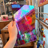 Vintage Red Transparent Iridescent Spectrum Sheet Glass Colorado Glassworks 11.5x6.5in (SP-47548973)