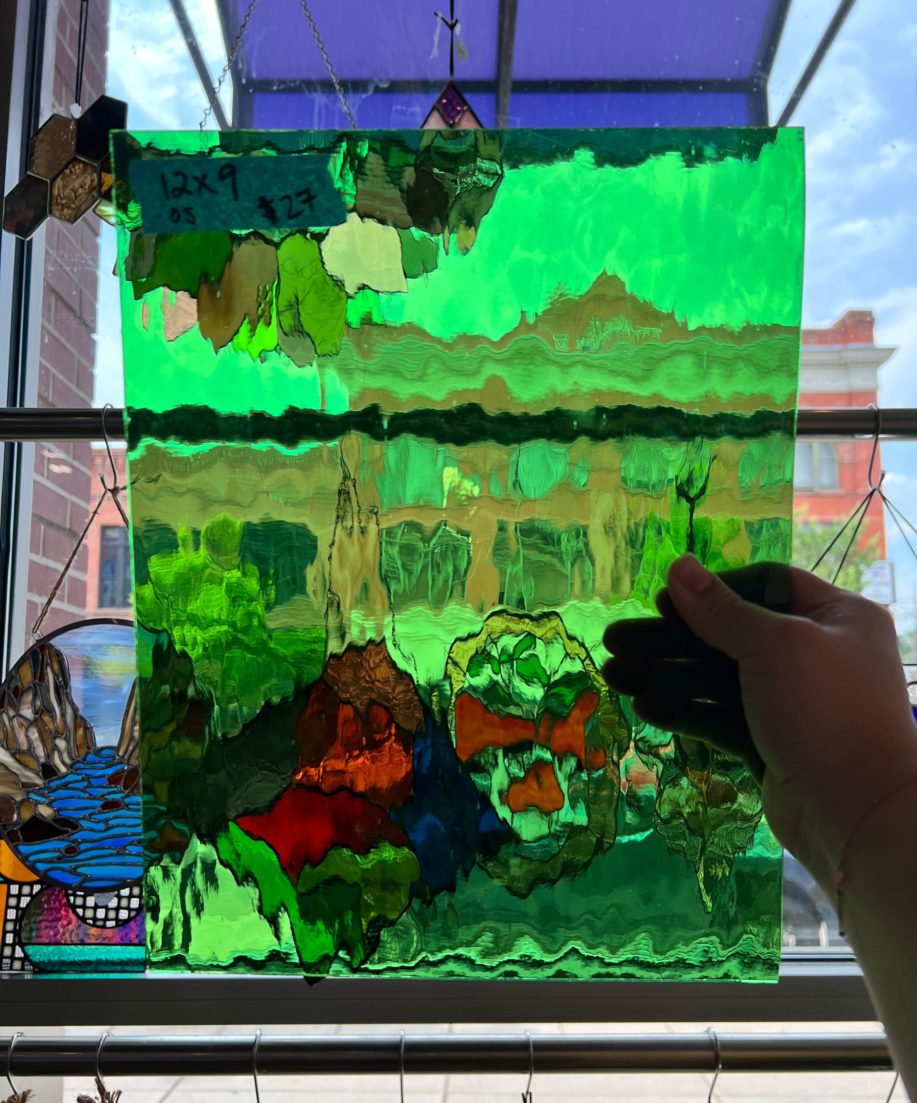 Green Transparent Waterglass Oceanside Sheet Glass Colorado Glassworks