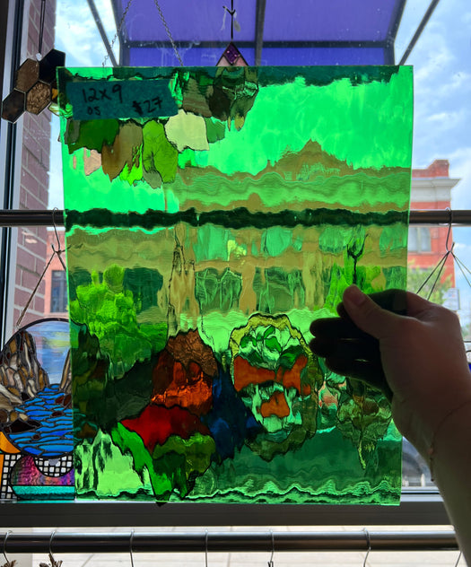 Green Transparent Waterglass Oceanside Sheet Glass Colorado Glassworks