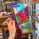 Vintage Red Transparent Iridescent Spectrum Sheet Glass Colorado Glassworks
