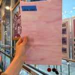 Pink White Wispy Spectrum Sheet Glass Colorado Glassworks