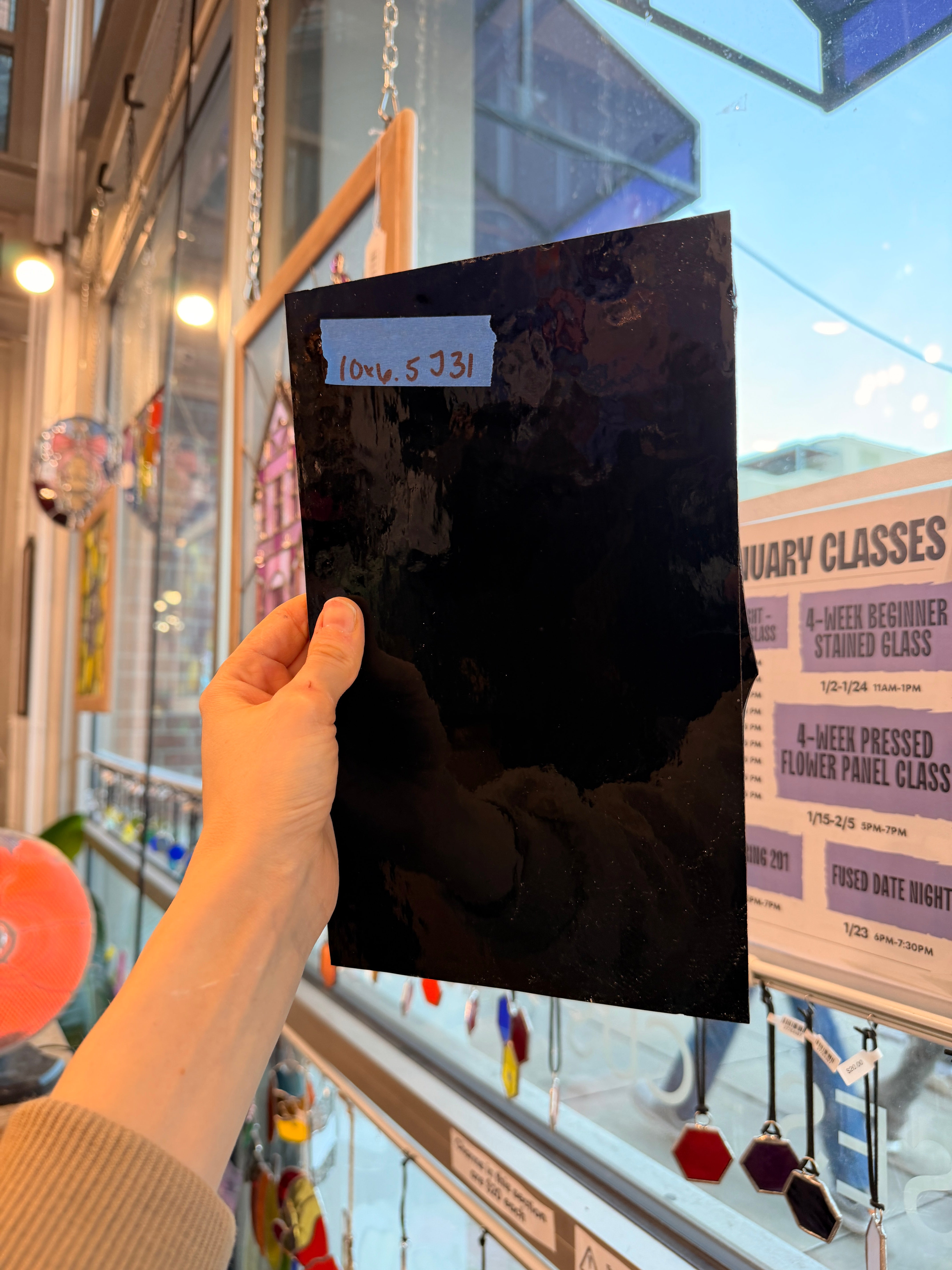 Black Opal Sheet Glass Colorado Glassworks