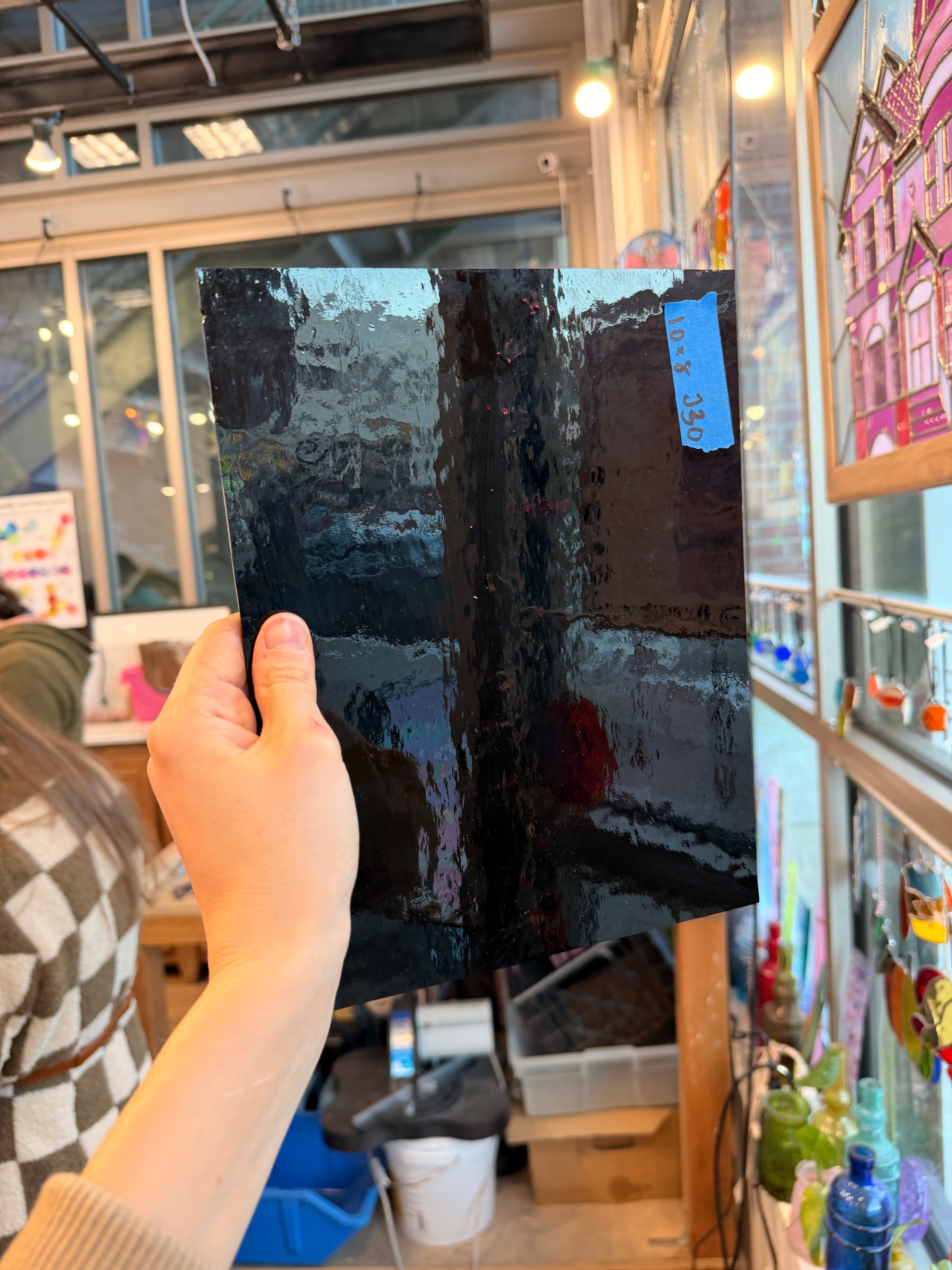 Black Opal Sheet Glass Colorado Glassworks 10x8in (UNK-92715309)