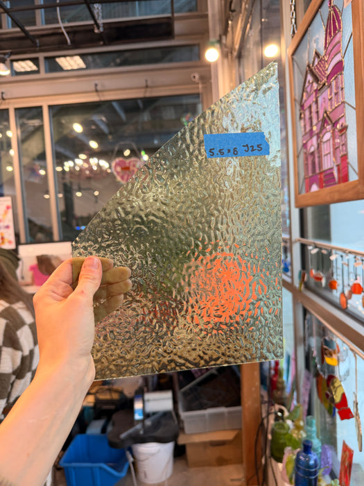 Mint English Muffle Transparent Sheet Glass Colorado Glass Works