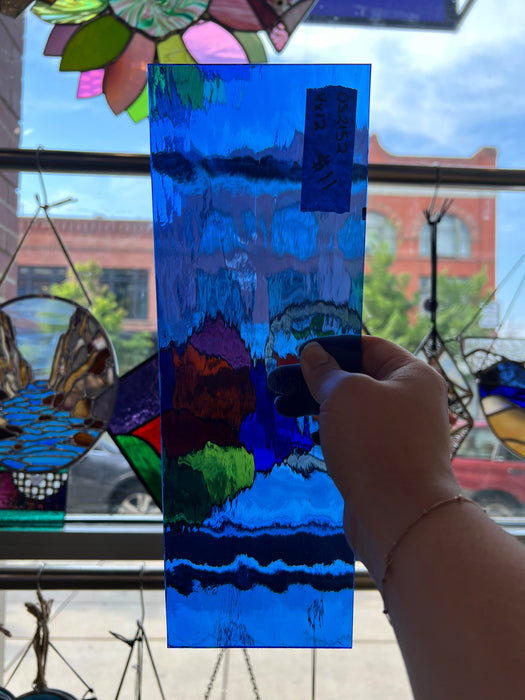 Blue Waterglass Oceanside Sheet Glass Colorado Glassworks