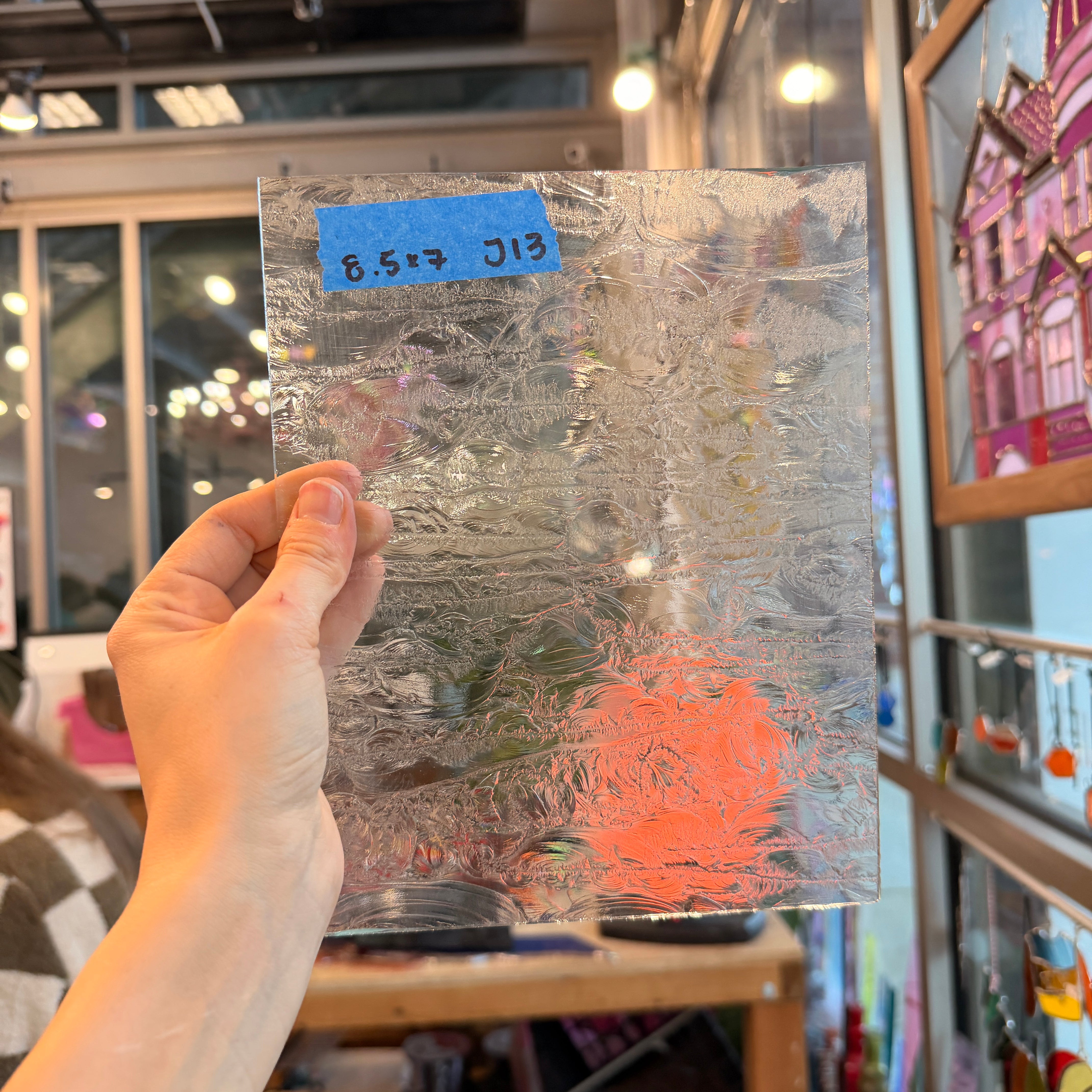 Clear Glue Chip Texture Sheet Glass Colorado Glassworks