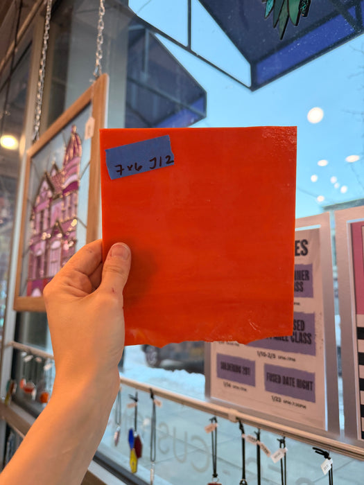 Orange Opaque Kokomo Sheet Glass Colorado Glassworks