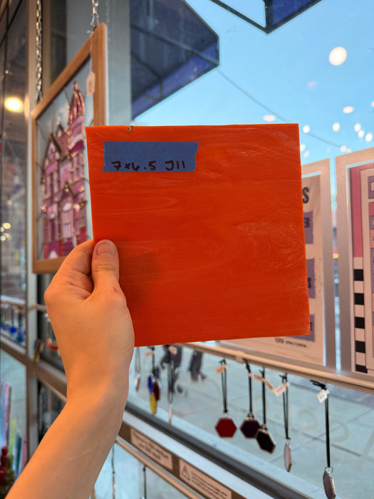 Orange Opaque Kokomo Sheet Glass Colorado Glassworks