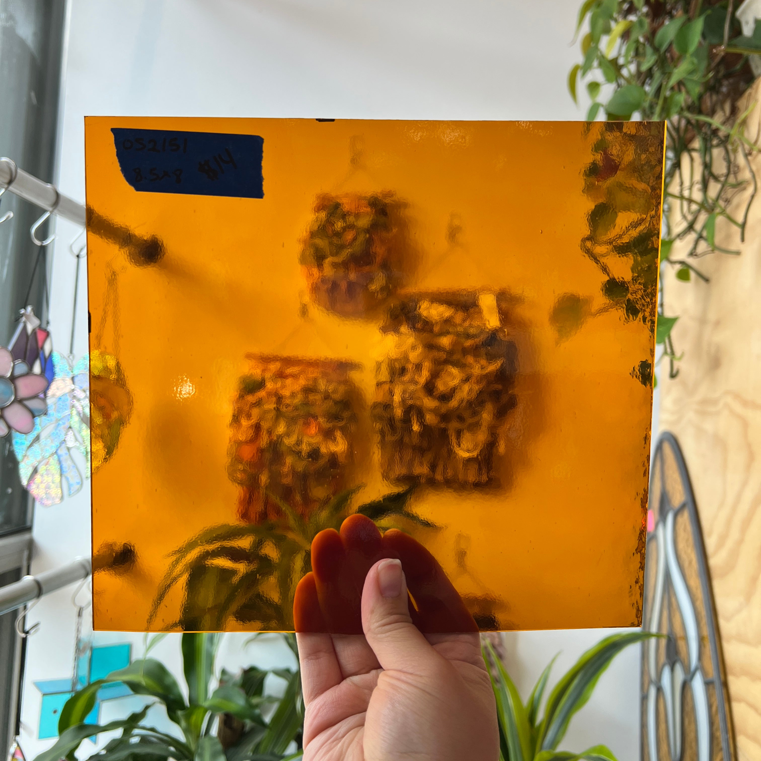Medium Amber Transparent Oceanside Fusible 96 COE (110.8F) Sheet Glass Colorado Glassworks