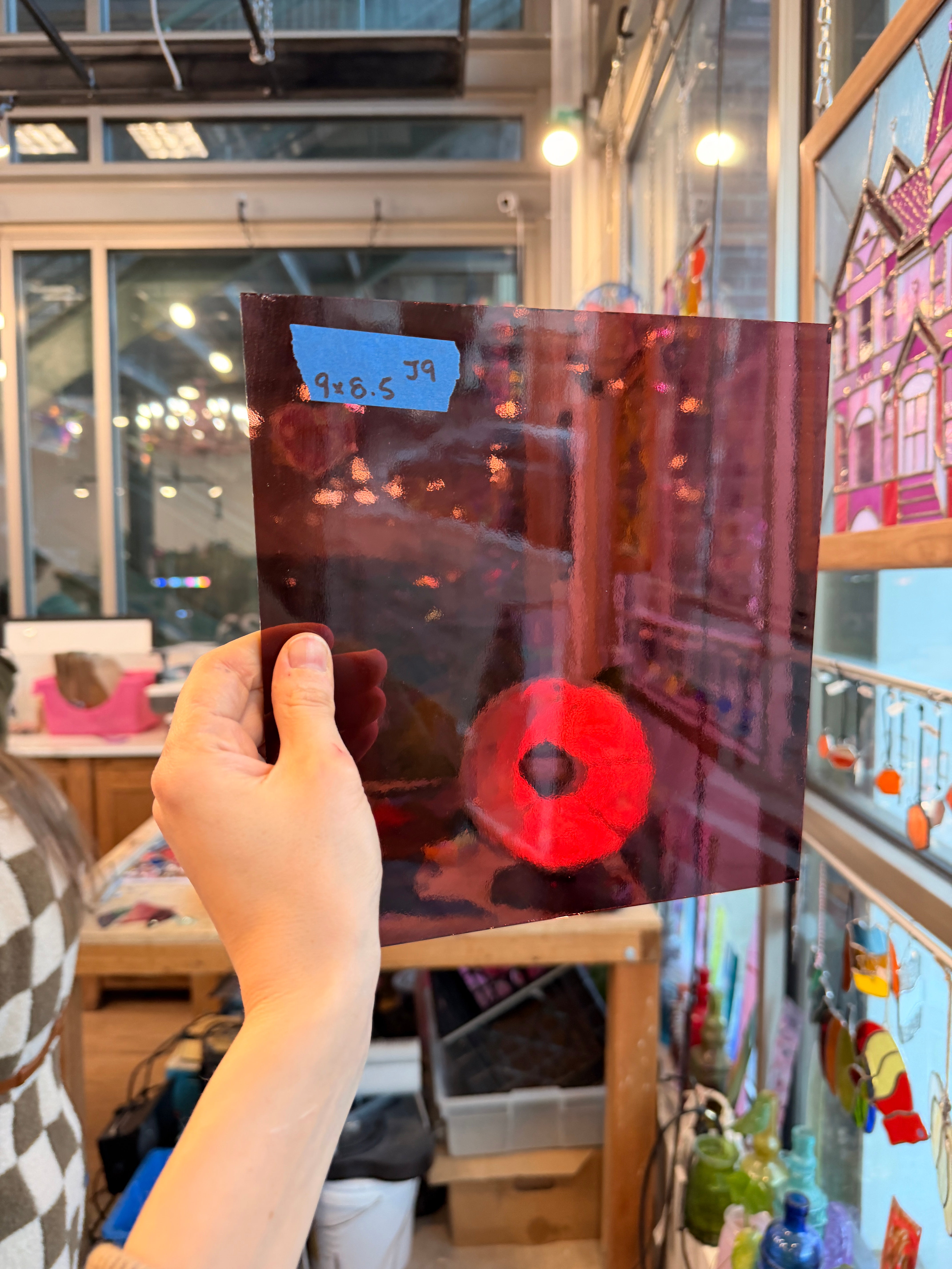 Vintage Medium Purple Transparent Spectrum Sheet Glass Colorado Glassworks