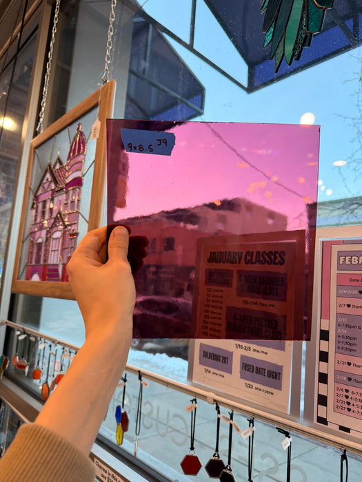 Vintage Medium Purple Transparent Spectrum Sheet Glass Colorado Glassworks 9x8.5in (SP-86459949)