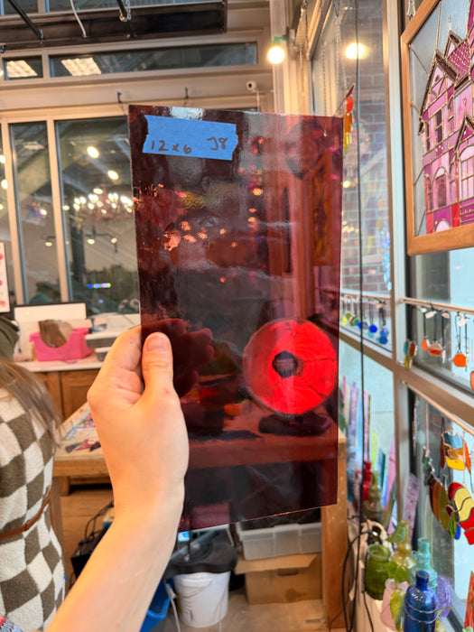 Vintage Medium Purple Transparent Spectrum Sheet Glass Colorado Glassworks