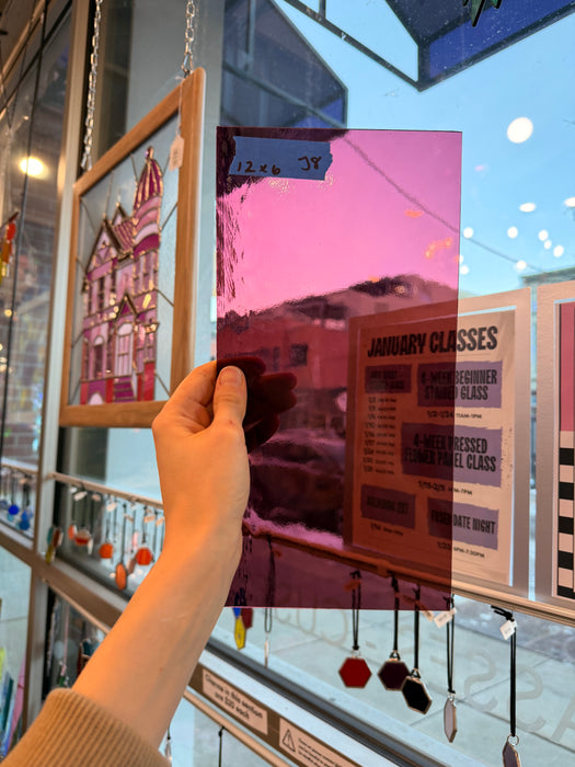 Vintage Medium Purple Transparent Spectrum Sheet Glass Colorado Glassworks 12x6in (SP-86492717)