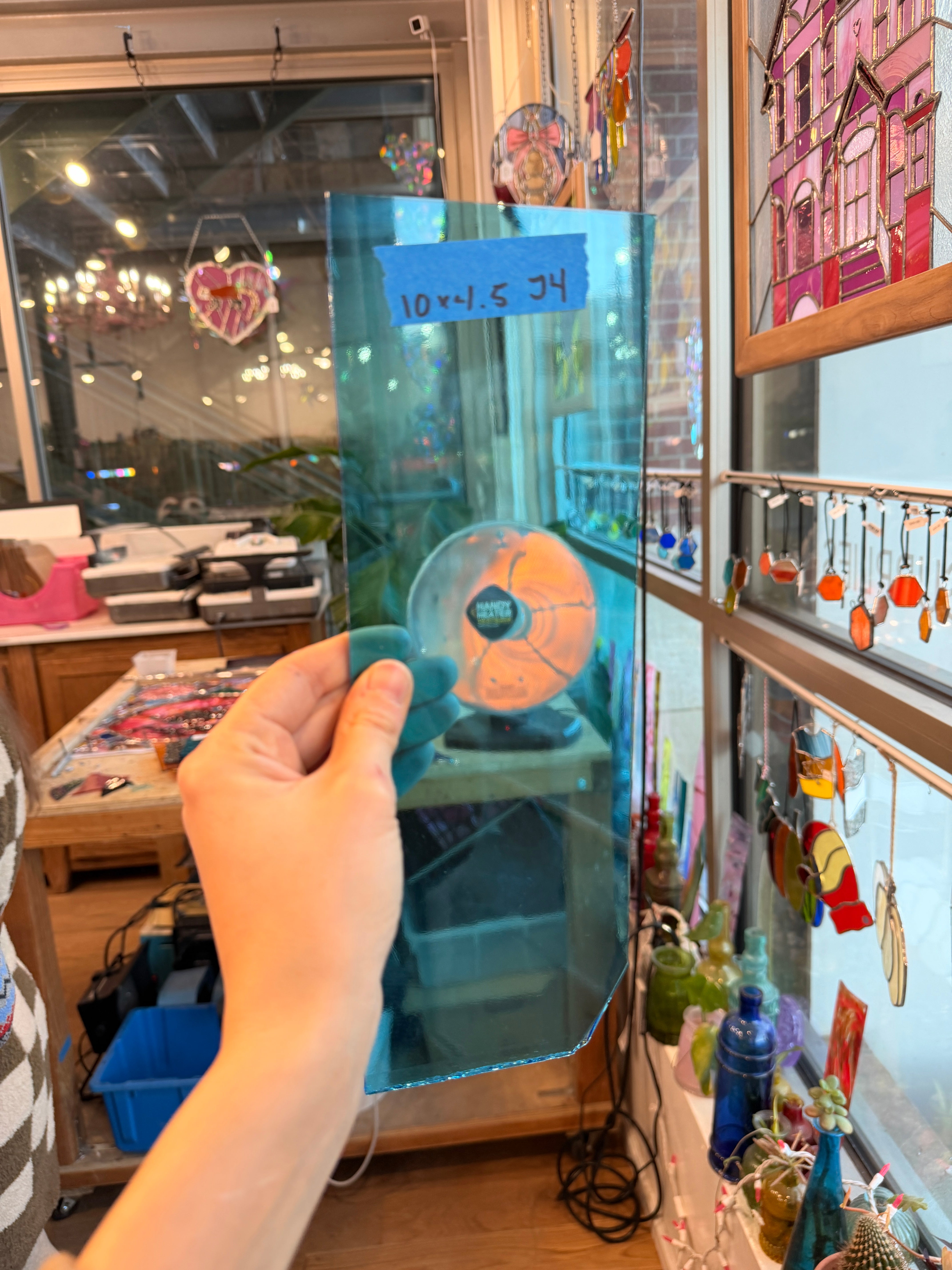 Sky Blue Transparent Oceanside Fusible 96 COE Sheet Glass Oceanside Glass 10x4.5in (OS-43561005)