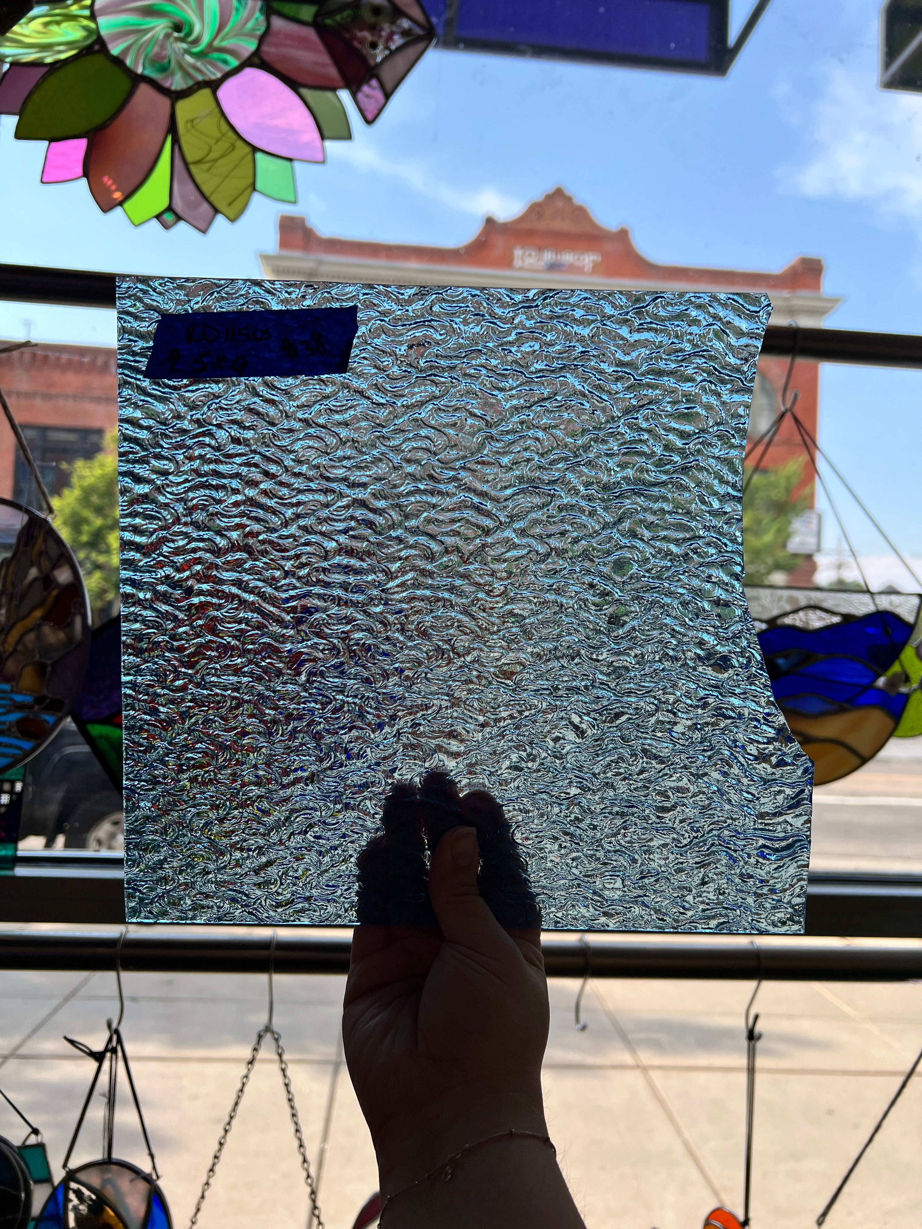 Kokomo Pale Blue Starburst Colorado Glassworks