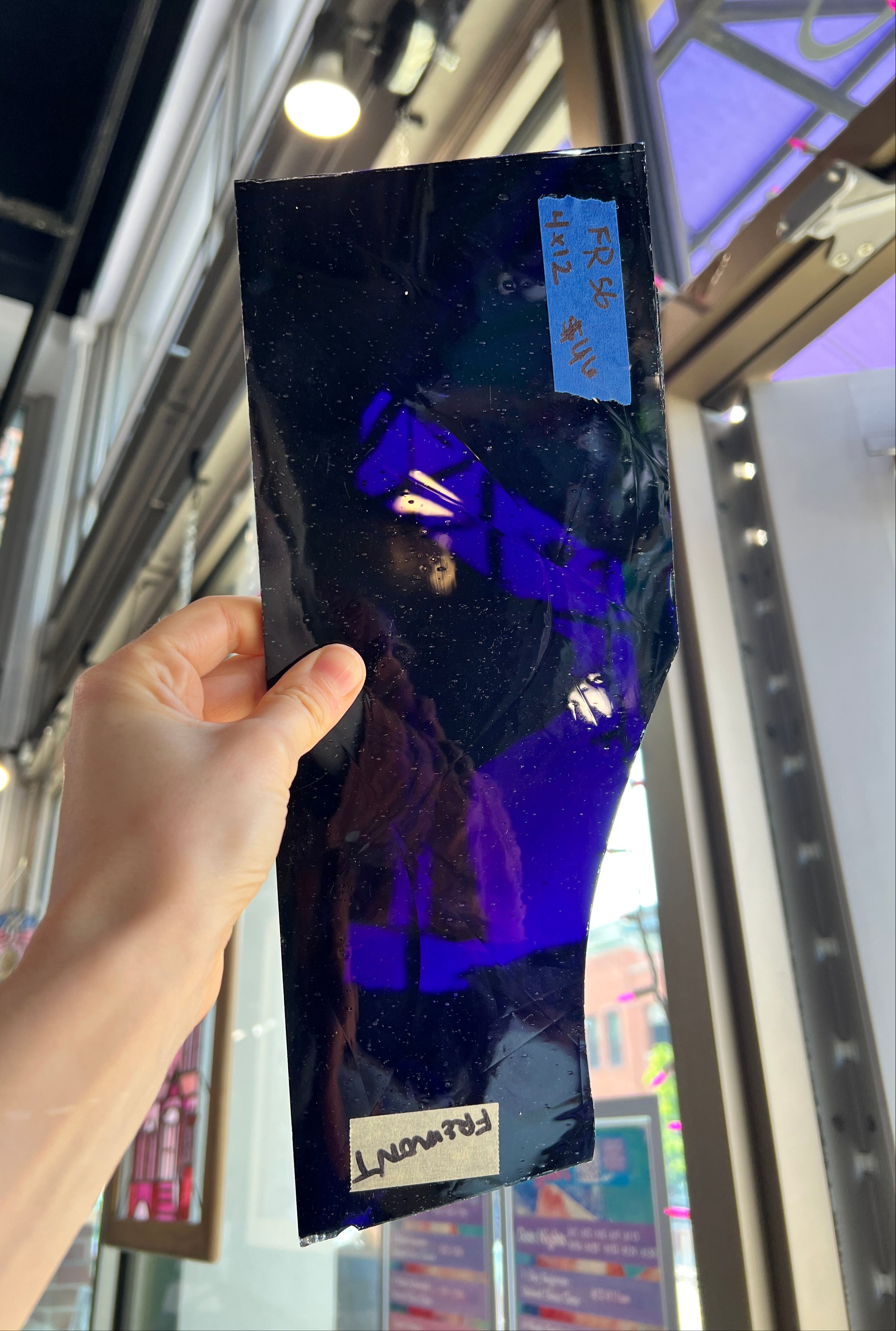Deep Purple Mouth Blown Flash Glass Fremont Sheet Glass Colorado Glassworks