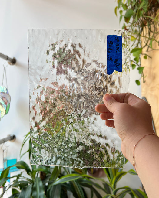 Seedy Clear Spectrum Sheet Glass Colorado Glass Works SP1535 (9x6.5in)