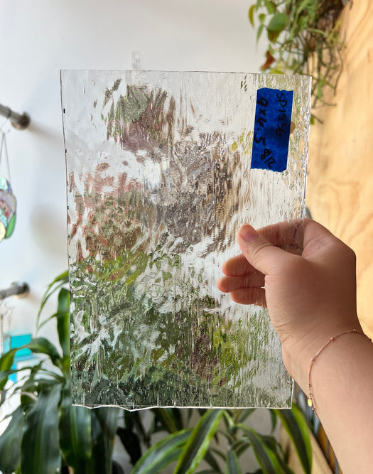 Seedy Clear Spectrum Sheet Glass Colorado Glass Works SP1536 (9x6.5in)