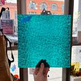 Robin's Egg Teal Florentine Wissmach (WI 25 FLOR) Sheet Glass Unknown