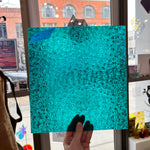 Robin's Egg Teal Florentine Wissmach (WI 25 FLOR) Sheet Glass Unknown
