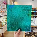 Robin's Egg Teal Florentine Wissmach (WI 25 FLOR) Sheet Glass Unknown