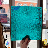 Robin's Egg Teal Florentine Wissmach (WI 25 FLOR) Sheet Glass Unknown